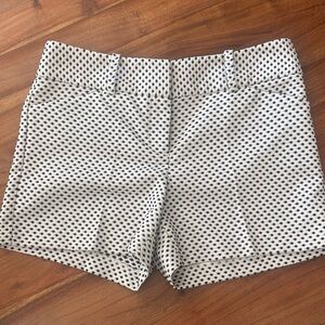 Ann Taylor Black and White Geometric Shorts